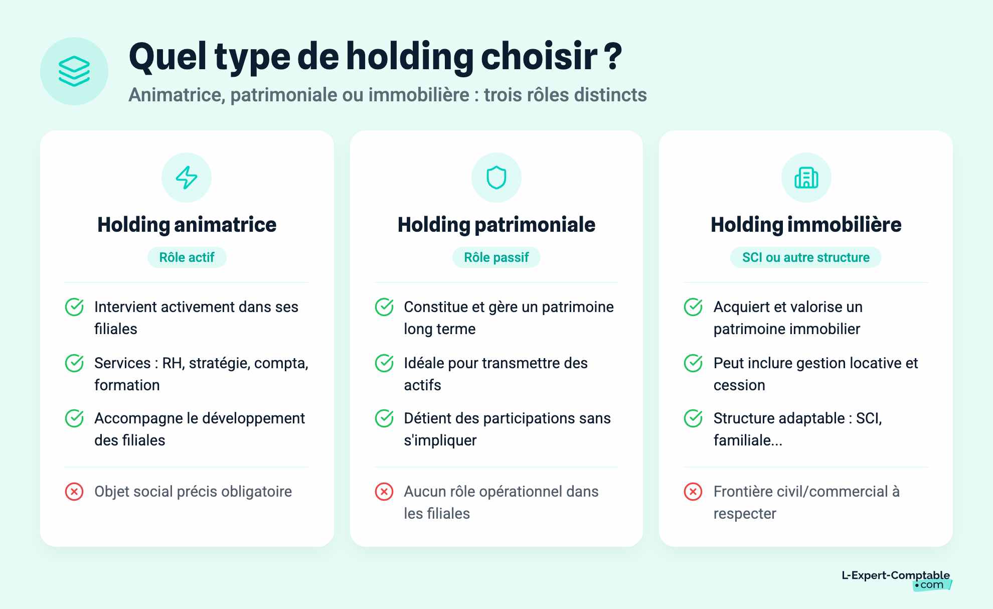Quel type de holding choisir ?